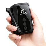 Veltuno Electric Mini Bike Pump,Portable Bicycle with Digital Pressure Gauge,Smart Auto Stop,Max 150 PSI,USB-C Rechargeable, Presta & Schrader Valve for Road Bike,MTB,E-Bike,Motorcycle,Balls