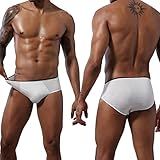 20 Packs Mens Cotton Disposable Underwear Panties Portable Briefs for Travel Fitness Hotel Spa Hospital Stays Mid Waist (white-Size M)