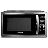 Farberware Countertop Microwave 1000 Watts, 1.1 cu ft - Microwave Oven With LED Lighting and Child Lock - Perfect for Apartments and Dorms - Easy Clean Stainless Steel