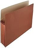 Amazon Basics Expanding File Folder Organizer with Pockets, Letter Size, 3.5-Inch Expansion, Accordion Style, Large Capacity Document Storage, Brown, 25-Pack