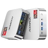 ACEMAGIC Mini PC Windows 11 Pro, AMD Ryzen R2544(Beat 4300U/3500U, up to 3.7GHz), 16GB DDR4 RAM 256 SSD Mini Computers, 28W MAX Desktop 4K Triple Display/HDMI/WiFi/BT/LAN for Home Office Business