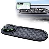 Multifunction Car Anti-Slip Mat, 2026 New Anti Slip Mat for Car Dashboard with Temporary Parking Numbe, Universal Car Phone Holder Pad for Phones Sunglasses Keys Gadgets (Gray Black)