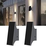 SOTTLOT Solar Lights Outdoor Up and Down, 2pack Solar Wall Lights Outdoor