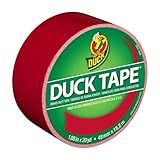 Duck Brand 1265014 Color Duct Tape, Red, 1.88 Inches x 20 Yards, Single Roll
