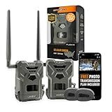 SPYPOINT Flex-M Twin Pack Cellular Trail Cameras - Best Hunting Accessories, No WiFi Needed, GPS, Night Vision, Dual-Sim LTE, IP65 Water-Resistant Game Camera, 28MP Photos, 720p Videos + Sound (2)