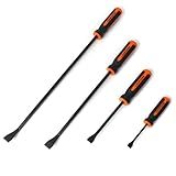 Cenforge 4-PC Pry Bar Set, Heavy Duty Pry Bar, Thicker Strike Cap Handle, Automotive and Mechanic Hand Tools