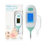 Frida Baby Rectal Thermometer for Babies, Digital Fever Thermometer for Babies, Newborns & Infants, Quick & Accurate Temperature Check, Water Resistant, Clear Case, Memory Holds Last 10 Readings