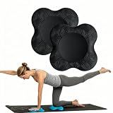 Zealtop Yoga Knee Pads Cushion Extra Thick for Knees Elbows Wrist Hands Head Foam Yoga pilates work out kneeling pad (black 2packs)