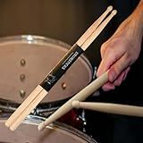 5A Drum Sticks Maple Drumsticks Wood Tip Drum Stick for Drums, Non-slip Drum Stick for Jazz Drum Electronic Drums Musical Instrument Percussion for beginners Christmas Gifts