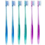 Ceonam 6 Pack Orthodontic Toothbrushes with Covers, Soft Bristles V-Shaped Dental Brushes for Braces, Archwires, and Daily Oral Care