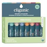 Cliganic Organic Lip Balm Set, 8 Flavors 100% Natural for Dry Cracked Lips