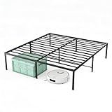 Sweetcrispy Full Size 18 Inch Platform Bed Frame, Heavy Duty Metal Foundation Frame, Noise-Free Sturdy Steel Slats, Underbed Storage, No Box Spring Needed, Quick Setup