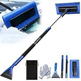 48" Snow Brush and Ice Scraper for Car, EVA Foam Head Snow Remover