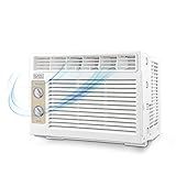 BLACK+DECKER Window Air Conditioner 5000 BTU, AC Window Unit Cools Up to 150 Square Feet, Window AC Unit with Mechanical Controls, Manual Fan Only and Cool Settings, BD05MWT6, White