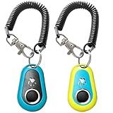 HoAoOo Pet Clicker for Dogs/Cats/Horses/Birds or Other Animals - Clickers for Training (Blue + Green)