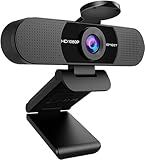 EMEET 1080P Webcam with Microphone, C960 Web Camera, 2 Mics, 90° FOV, USB Type-A & A-to-C Adapter, Plug&Play Computer Camera for Online Calling/Conferencing, Zoom/Teams/Facetime/YouTube, 2025 Version