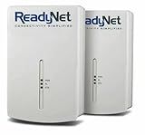 ReadyNet E200 E200K 200Mbps PLC Ethernet Over Power Plug & Play Network Adapter, Ideal for Smart TV and Gaming (2 Units)