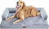 Large Dog Bed Orthopedic Washable - Beds Bolster - Medium XL XLarge Big Dogs - Memory Foam Couch Sofa - Waterproof with Removable Cover