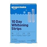 Amazon Basics 10 Day Teeth Whitening Strips Kit, 10 Treatments, 1-Pack, Packaging May Vary