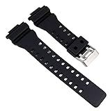 Casio GA-100 Black resin watch strap, Black, strap, Adjustable Heavy Duty