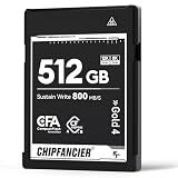 CHIPFANCIER 512GB CFexpress 4.0 Type B Memory Card, 3550MB/s Read 1550MB/s Write, VPG400 Certified for 8K RAW, Compatible with Nikon Z9/Z8/Z7 II, Canon EOS R3/R5/R5 C, Panasonic S1/S1R