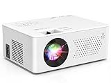 PURSHE Mini Bluetooth Projector, Full HD 1080P Supported Portable Outdoor Movie Projector for iOS, Android, Windows, Compatible with TV Stick/HDMI/Smartphone/PS4/USB [Remote Included]