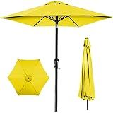 Best Choice Products 10ft Outdoor Patio Umbrella, Outdoor Table Umbrella, Yard Umbrella, Market Umbrella with 8 Sturdy Ribs, Push Button, Tilt and Crank - Yellow