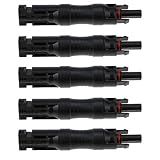 ZOOKOTO 5pcs Solar Panel PV Connector with Built in 20A Diode Waterproof Solar Panel Cable Connector 20A 20SQ045