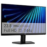Dell 24 Monitor - SE2426H - 23.8-inch FHD (1920x1080) 144Hz 1ms Display, in-Plane Switching (IPS) Technology, AMD FreeSync™, TÜV 3-Star 2X HDMI, Tilt