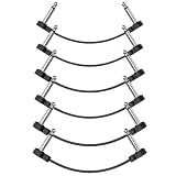 LuminologyPro 6-Pack OFC Guitar Patch Cables, 5-Inch 1/4" TS Pedalboard Set