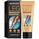 Kototo Tattoo Cover Up Makeup Waterproof (4.05 Fl Oz, Light Brown), Long Lasting Leg & Body Foundation, Leg Makeup Waterproof No Transfer, Body Coverage Perfector for Tattoo, Scar & Skin Imperfections