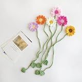 6 Pack Flower Crochet Cute Bookmarks,Daisy Book Marks for Reading Women