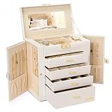 Homde Large Jewelry Box for Women: 5-Layer Organizer with Lock for Dresser