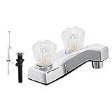 EZ-FLO Non-Metallic Two-Handle Lavatory Faucet, Bathroom Sink Faucet with Washerless Cartridge, Chrome Finish, 10256N