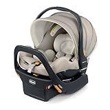 Chicco KeyFit Max Zip ClearTex Infant Car Seat and Base, Rear-Facing Seat for Infants 4-30 lbs., Infant Head and Body Support, Compatible with Chicco Strollers, Baby Travel Gear, Sierra/Beige