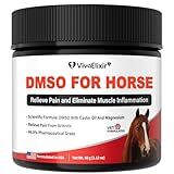 VivaElixir Liniment Gel DMSO for Horses | Veterinary Liniment Gel | Medical-Grade DMSO | Magnesium & Castor Oil Horse Cream for Joint & Muscle Pain | Horse Pain Relief | Muscle Pain Gel - 60g