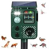 2026 Solar Ultrasonic Bird Repellent Outdoor Woodpecker Deterrent for House Pigeon Repellent with Motion Sensor Strobe Light IP65 Waterproof Crow Goose Bird Deterrents for Outside Garden Farm Boat