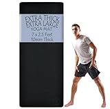Tatago Extra Thick Yoga Mat XL 10mm, Extra Large Yoga Mat Extra Wide and Long for Superior Joint Cushioning, Large Exercise Mat for Home Workout, Strap Included.