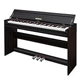 WENCAI 88 Key Electric Piano Velocity-Sensitive Keyboard, 88 Keys Home Upright Digital Pianos, Wooden Electronic Piano for Beginner Adult with 3 Pedals, Supports USB-MIDI/Wireless Connect, Black