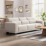 Marsail 89" Sofa, 3 Seater Couch for Living Room, Comfy Sofa with Supportive Cushion and Sturdy Frame, Easy to Clean with Removable Covers, Beige