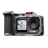 BRDRC Grip Kit for DJI Action 5 Pro 4 3 (with Cage), Handle Holder Bundle Expansion Mount with Shutter Button, Quick Release, Cold Shoe for DJI Osmo Action 5 Pro 4 3 Accessories