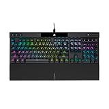 Corsair K70 RGB PRO Wired Mechanical Gaming Keyboard (Cherry MX RGB Red Switches: Linear and Fast, 8,000Hz Hyper-Polling, PBT Double-Shot PRO Keycaps, Soft-Touch Palm Rest) QWERTY, NA - Black
