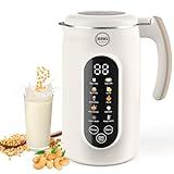 BHG 45oz Nut Milk Maker, Automatic Soy Milk Maker Machine with 14-Blade Grinder, 11 Functions & LED Touch Screen, Plant-Based Milk Machine for Almond,Oat & Soy, 18H Timer, Keep Warm & Self-Cleaning