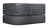 Logitech ERGO K860 Wireless Ergonomic Keyboard - Split Keyboard, Wrist Rest, Natural Typing, Stain-Resistant Fabric, Bluetooth and USB Connectivity, Compatible with Windows/Mac, Black