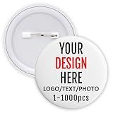 Custom Pins Add Logo Text Photo Custom Buttons Design Your Own Personalized Pins Buttons Round Badges Customized Pin For Men Women, 1.2inch,