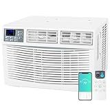 10,000 BTU WiFi Window Air Conditioner, Smart Window AC Unit with Remote, Energy Saving, Easy Install Kit, Cools up to 450 Square Feet