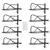 VEVOR Wall Mount Saddle Rack, 27.3 x 16.3 x 12.5 in, 8 Packs Horse Saddle Rack with Pad Bar, Portable Saddle Stand for English & Western Saddle, Horse Tack Storage for Equestrian Garden, Black