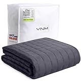 YnM 15lbs Weighted Blanket for Adults, Heavy Bed Throw Blanket with Cooling Glass Beads for All Season Use, Ideal for ~90lbs (48x72 Inches, Twin/Full, Dark Grey)