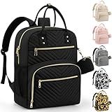 Pritent Diaper Bag Backpack,Baby Essentials Diapers Bag with Pacifier Case,Multipurpose Stylish Large Capacity Travel Backpack for Baby Girl/Boy(M-Black)