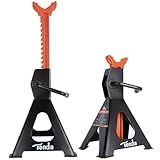 TONDA Jack Stands 3 Ton, Extra Tall Heavy Duty Car Jack Stand, 13.39-21.06 inch Adjustable Height for SUV, MPV and UTV/ATV, Black, 1 Pair